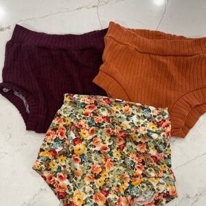 Floral, Burgundy, and Orange Kids Bottoms